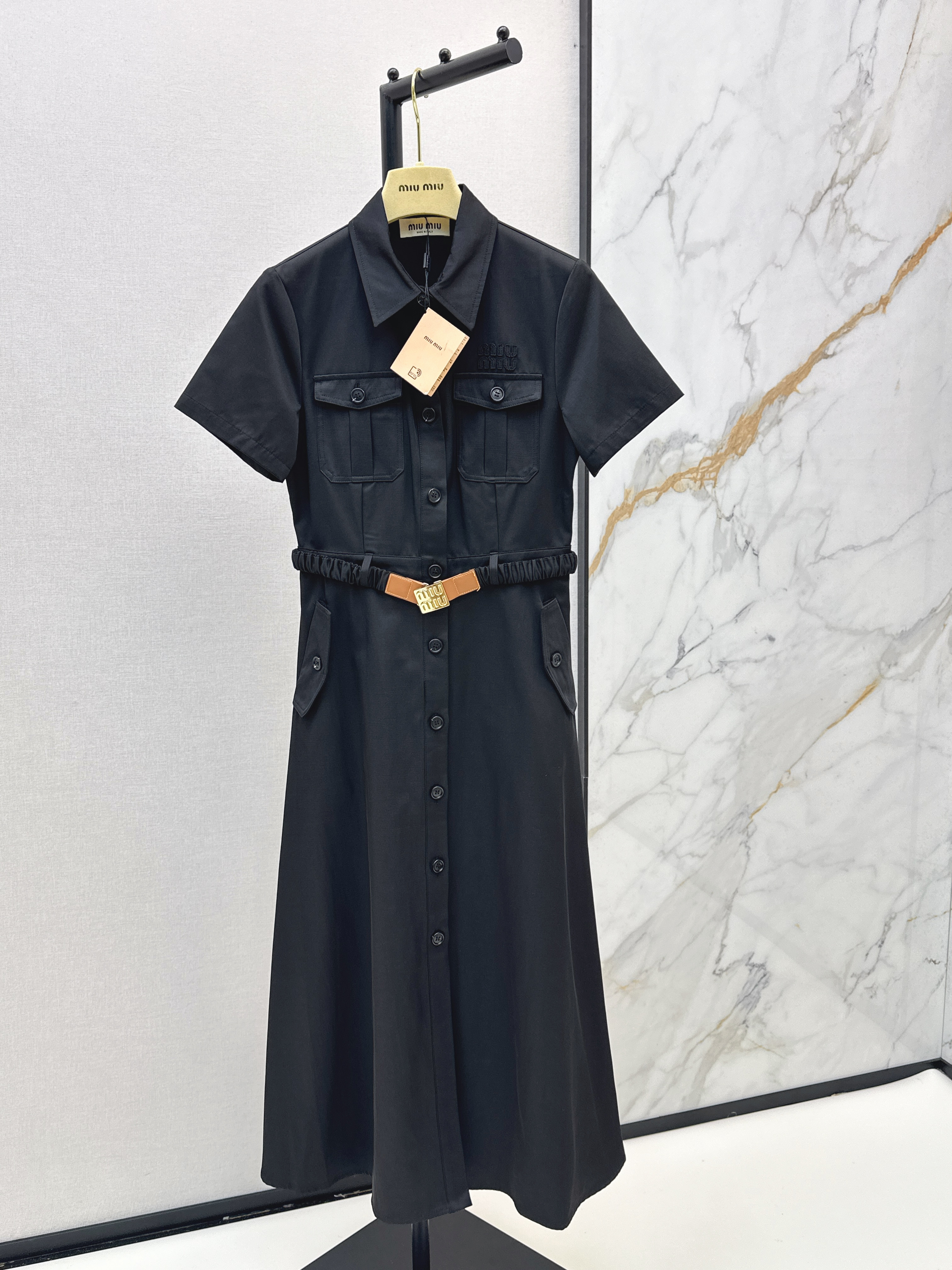 Miu New Belt Buckle Dress