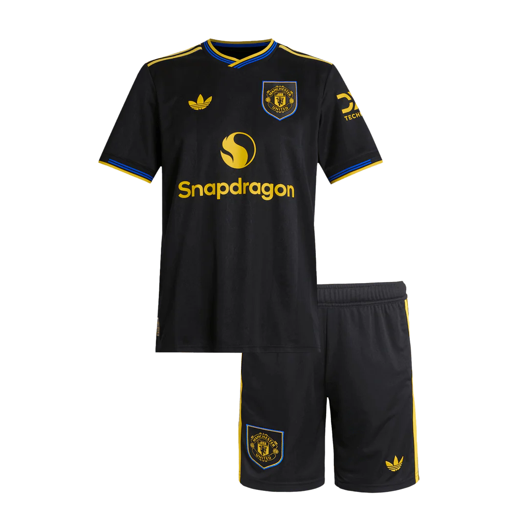 Manchester United Third Away Kid's Soccer Kit 2025/26