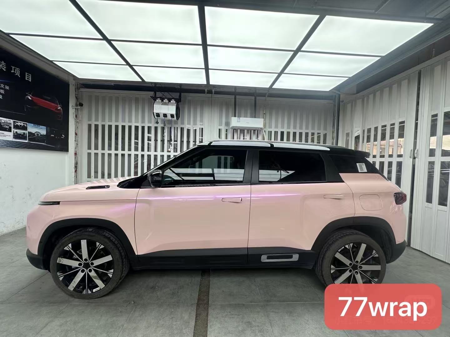 Whole Car Wrap - PET Dreamy rouge powder Pink 75ft x 5ft