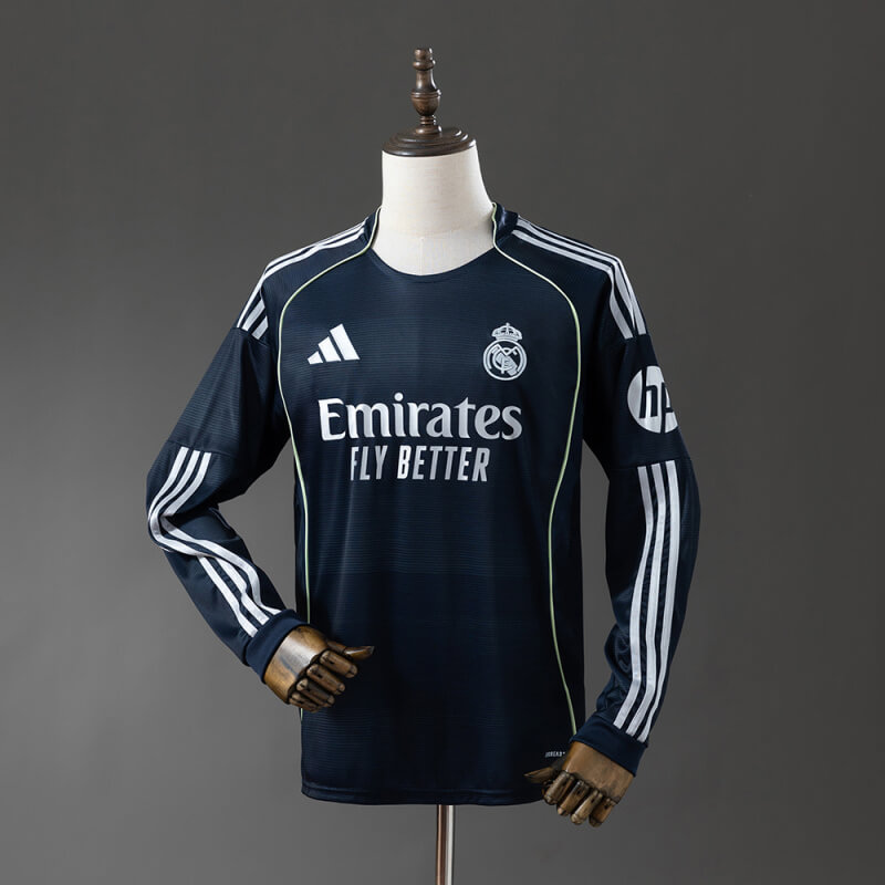 Real Madrid 25/26 Away Long Sleeve Fan Jersey