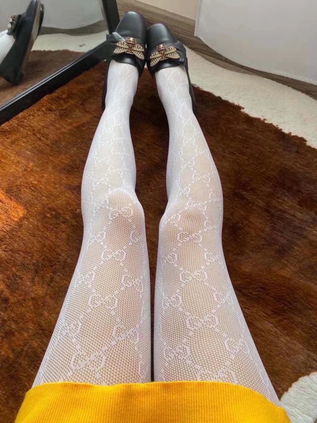 Guc One-piece fishnet pants
