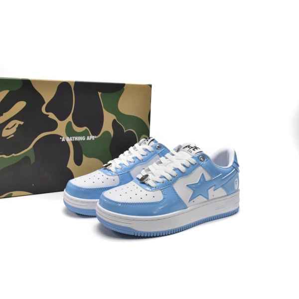 Cheap  A Bathing Ape Bape Sta Low White Blue(BapeSta)