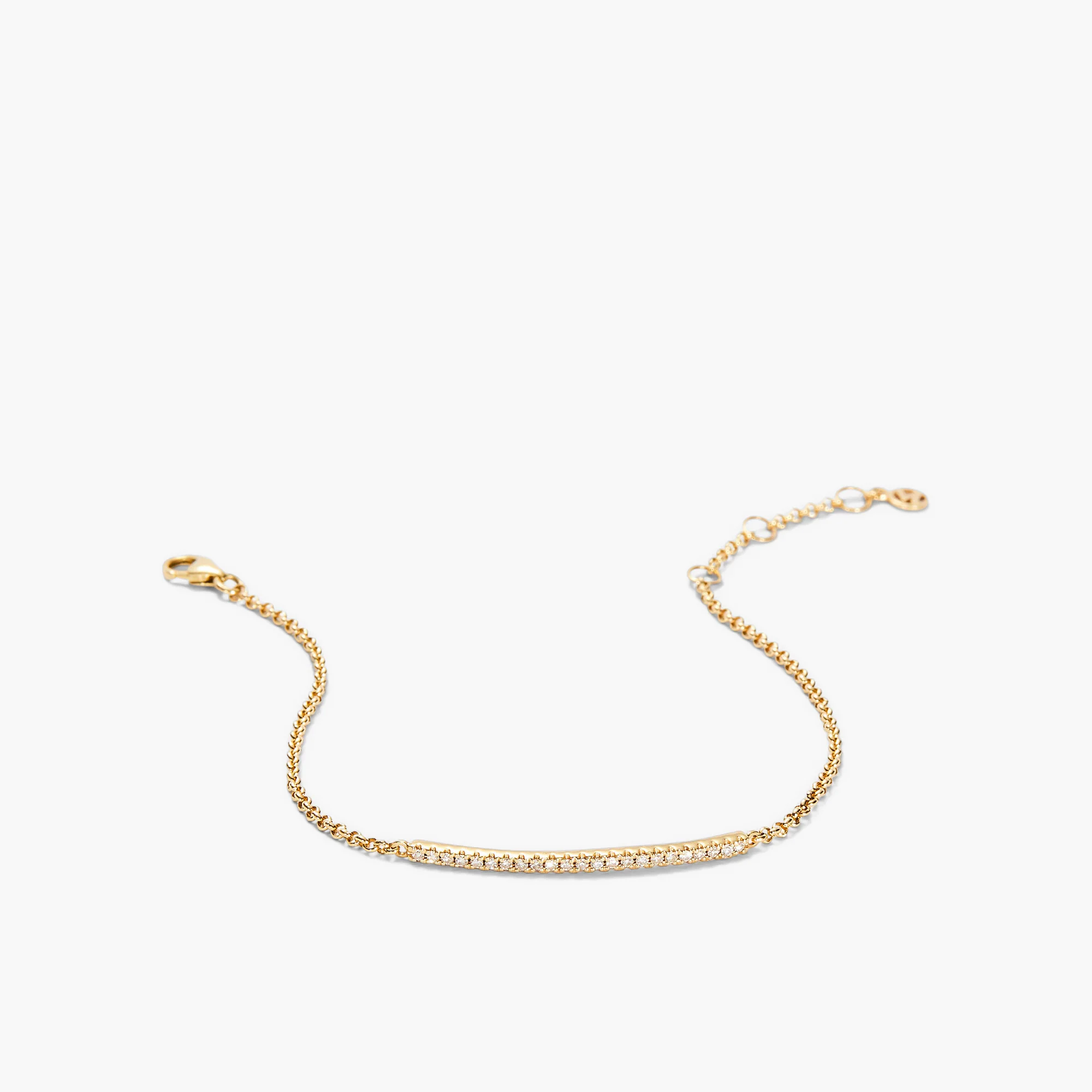 Pave Diamond Bar Bracelet