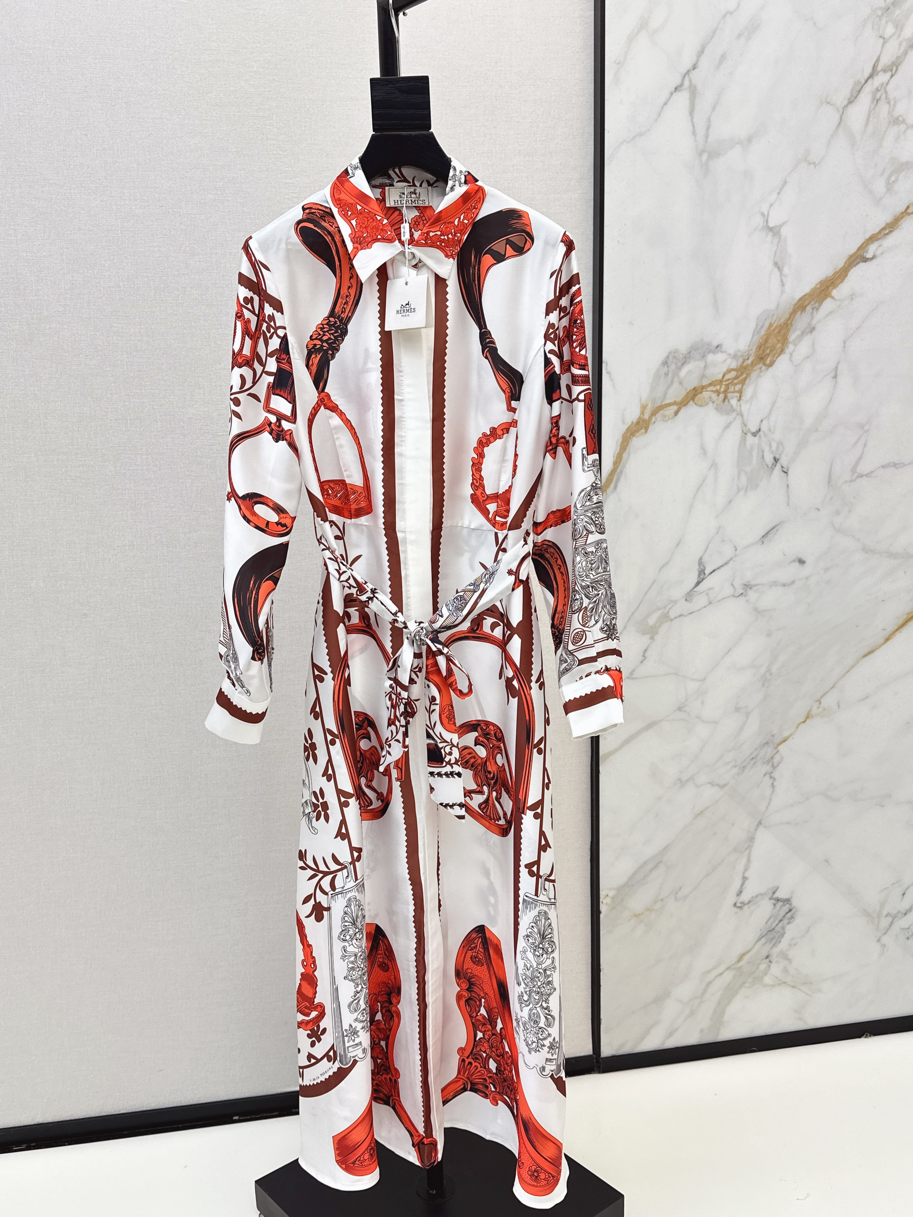 Herm New Printed silk dress