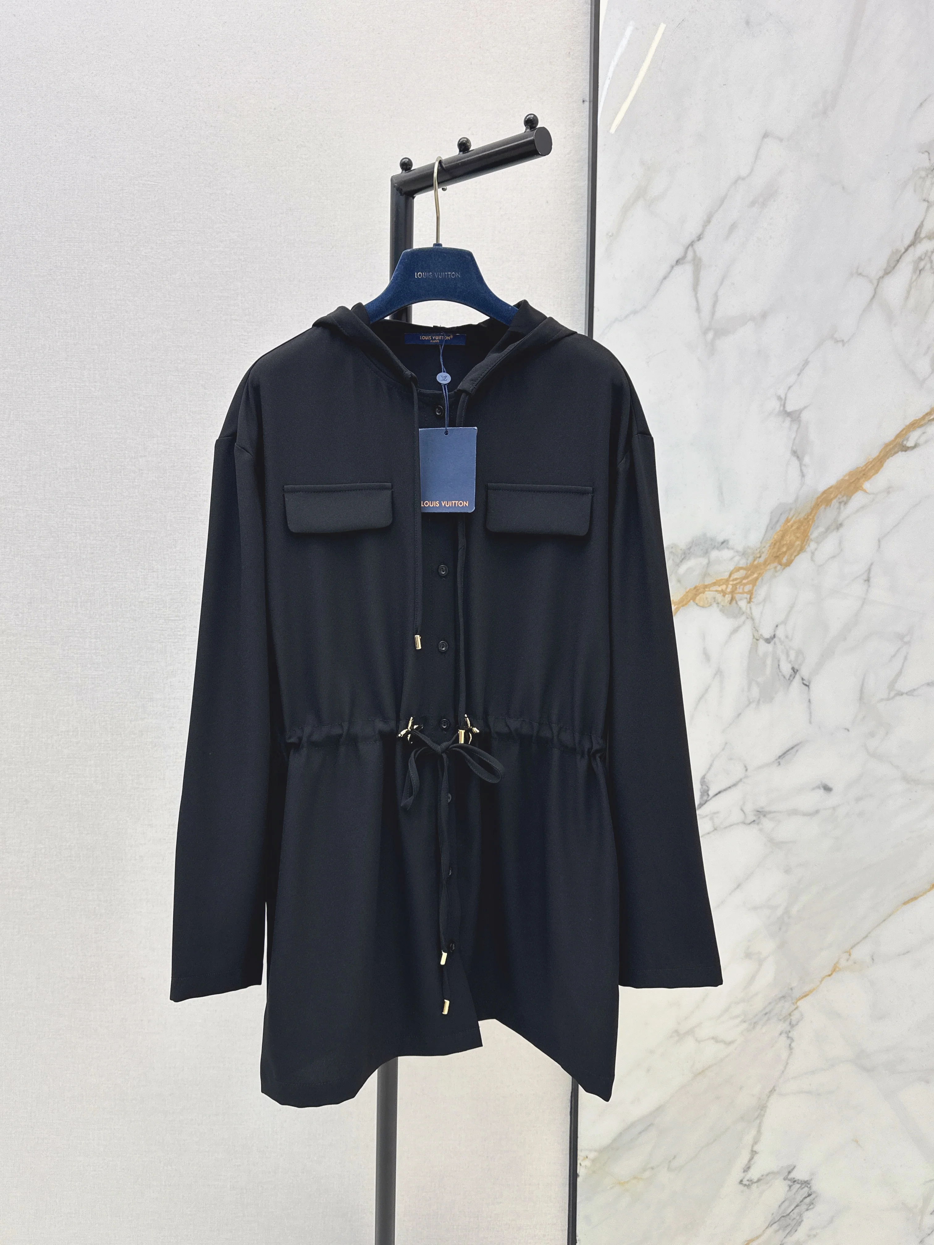 Louis NEW drawstring hooded dress