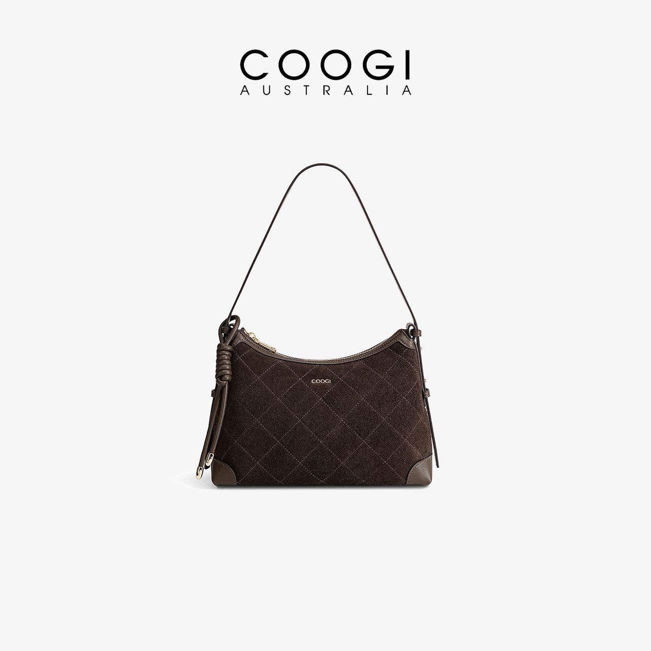 [COOGI] Shoulder Bag 2026 New Cowhide Commuter Crossbody Bag Light Luxury High-end Women's Underarm Bag Birthday Gift