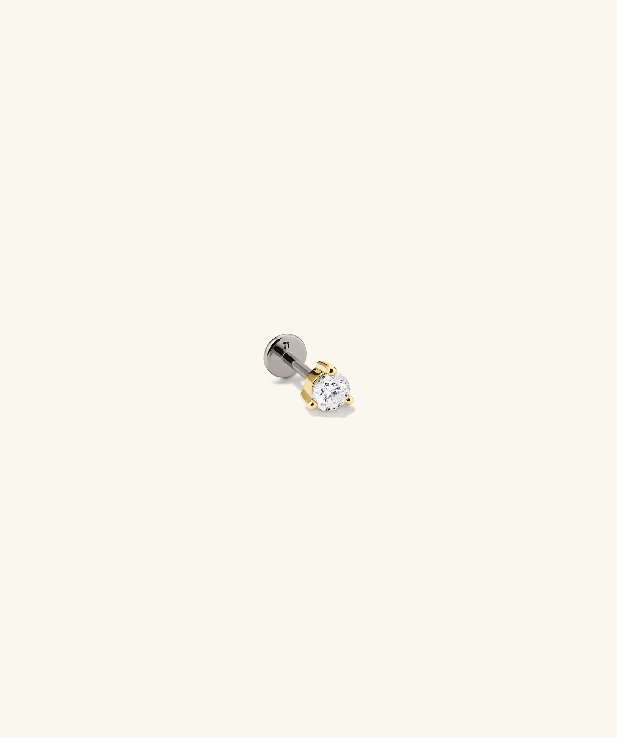 Piercing Studio - Single Round Diamond Flat Back Stud
