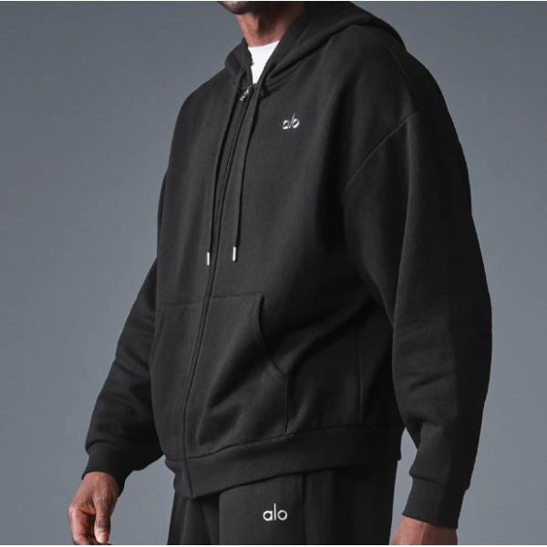 alo yoga Accolade Full Zip Hoodie Black
