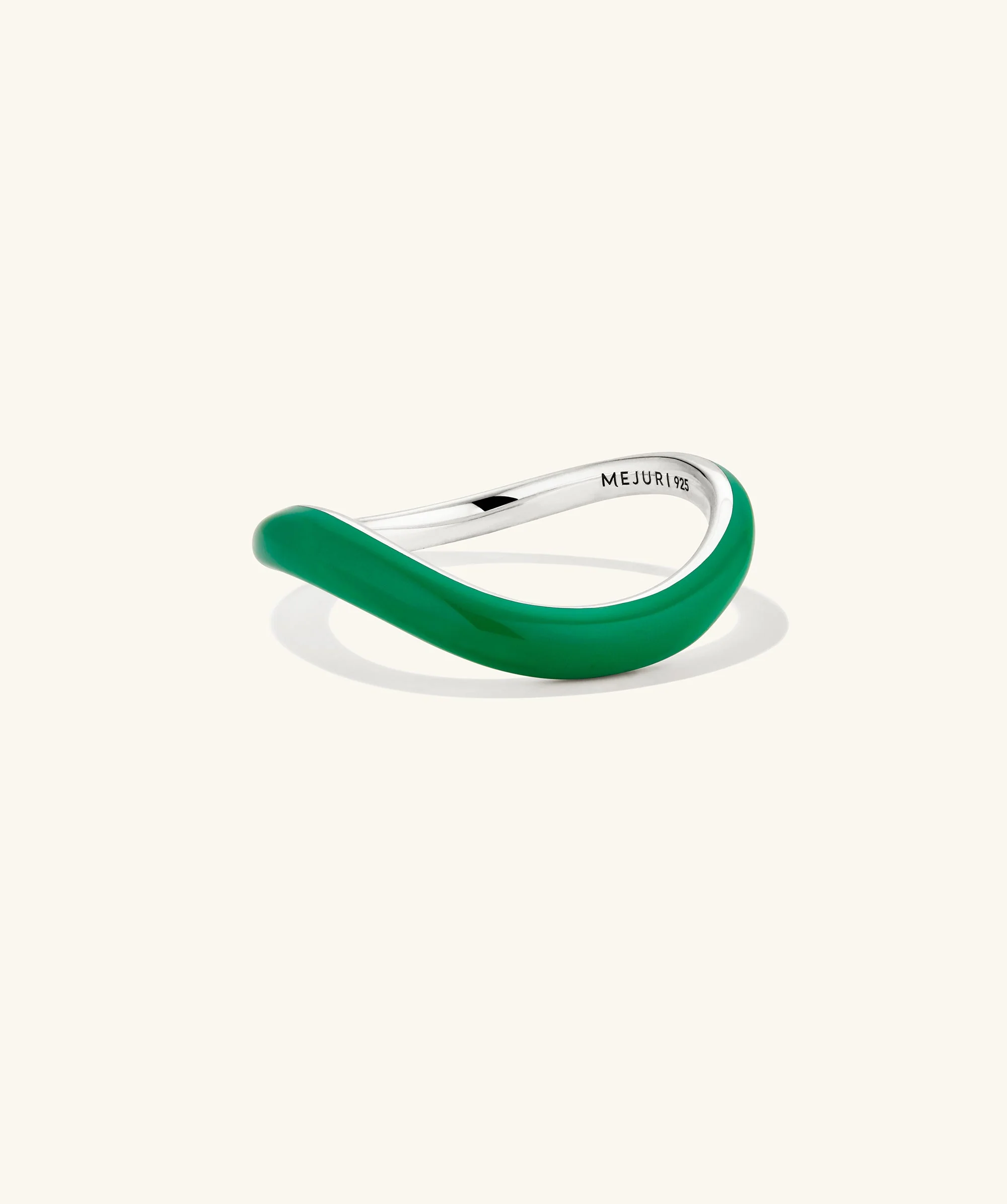 Slim Enamel Dôme Figure Ring