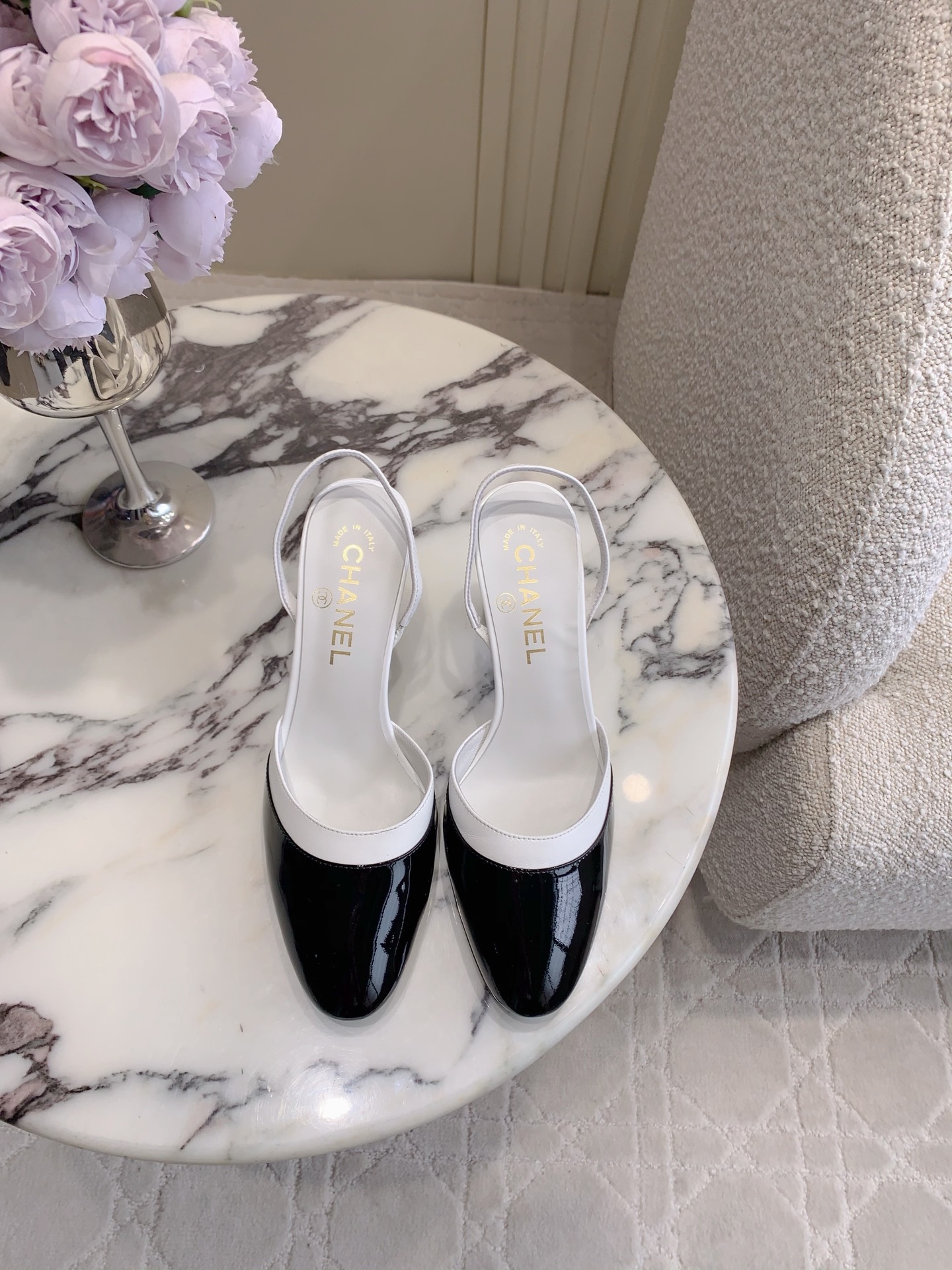 Chan New Color-block high heels