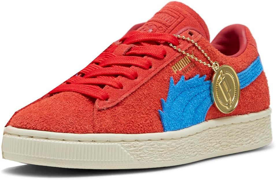 PUMA X - Men's suede casual sneakers, one-piece, with laces