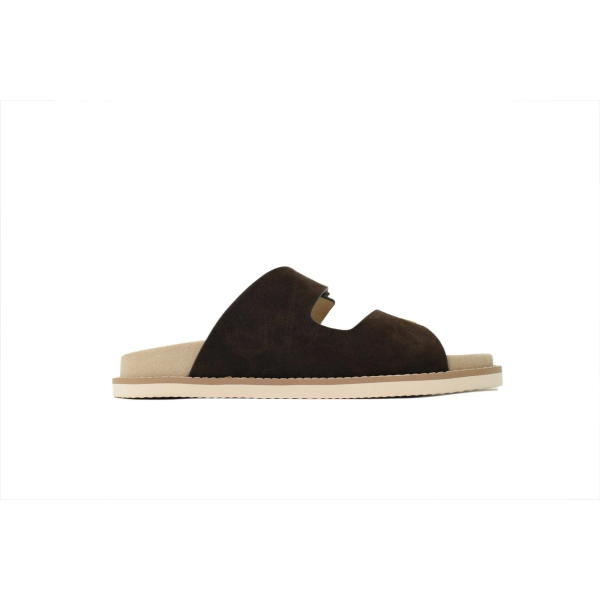Brunello Cucinelli Suede two-strap Sandals Coffee