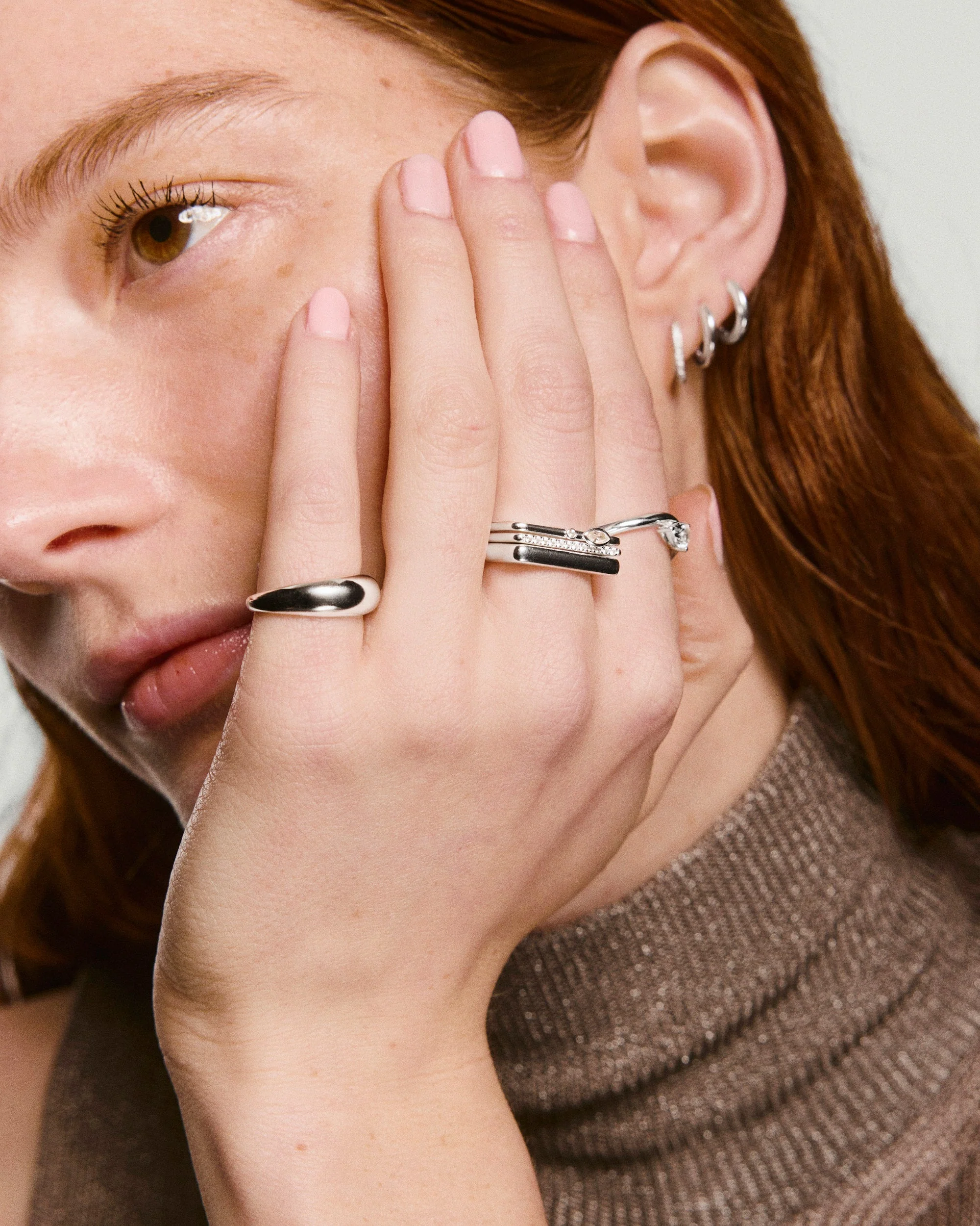 Pavé Puzzle Stacking Ring