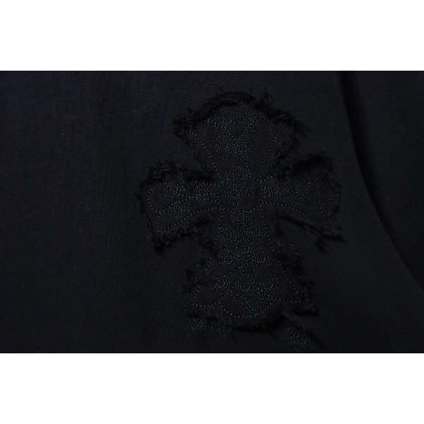Chrome Hearts Cross Sanskrit Terry Patch Crew Neck T-Shirt black