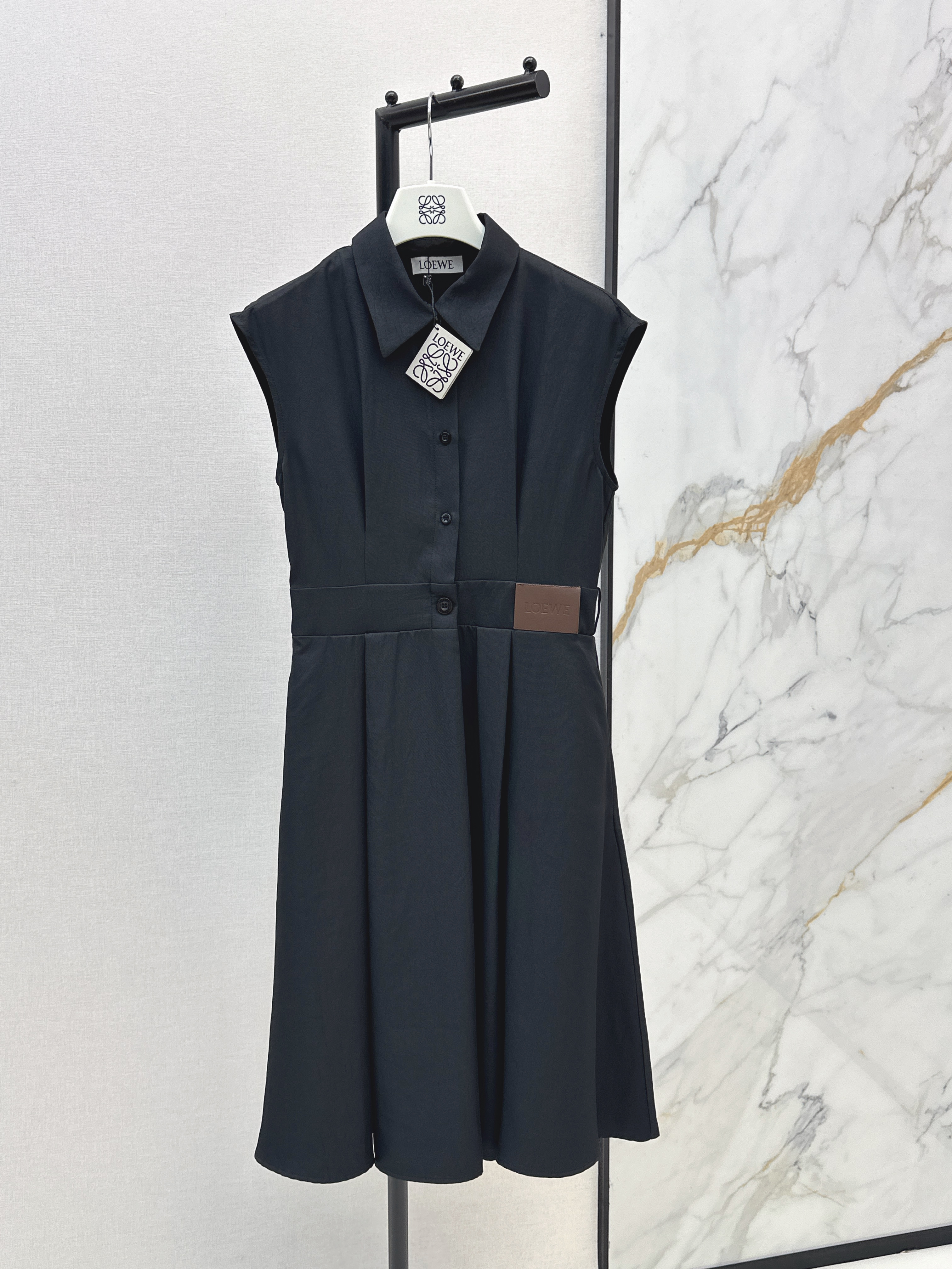 Loe New Leather Collar Dress