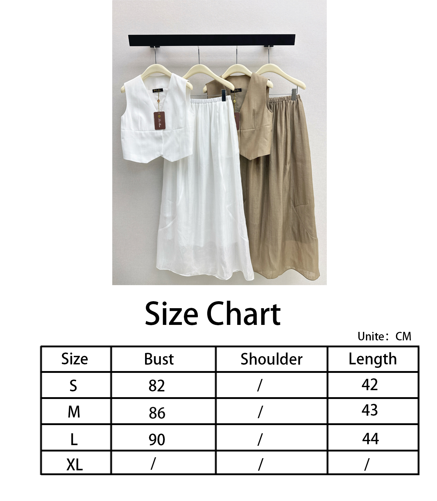 Loro NEW sleeveless vest + skirt set