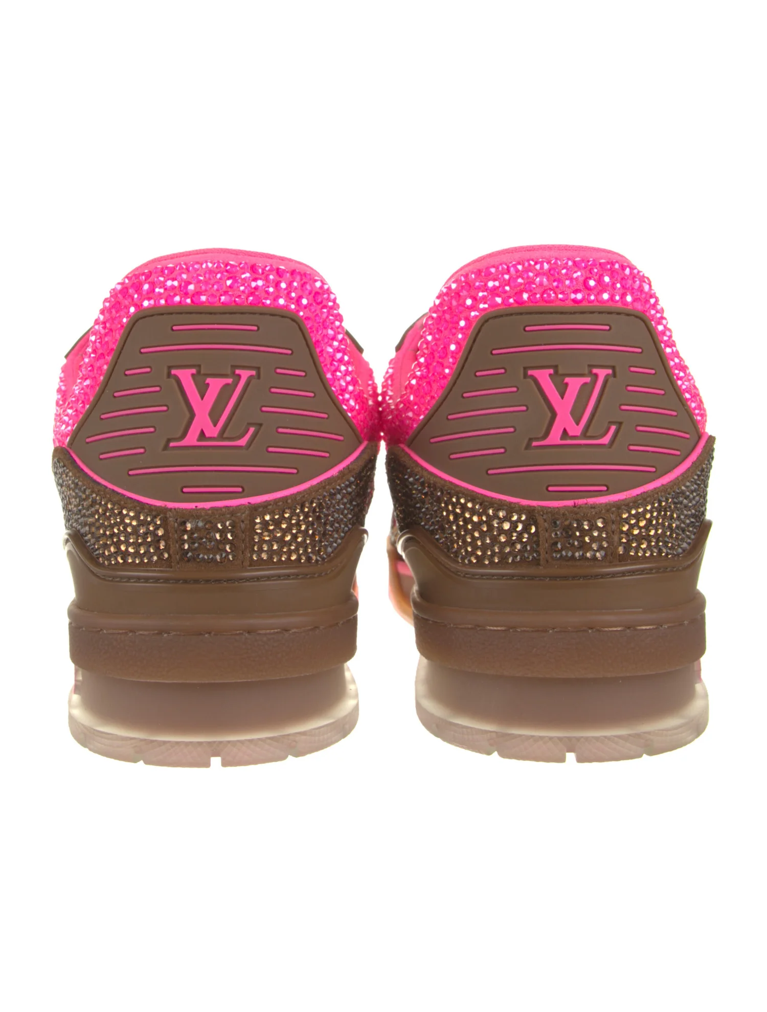 Pkkicks God Batch Louis Vuitton Trainer Pink Brown With diamond