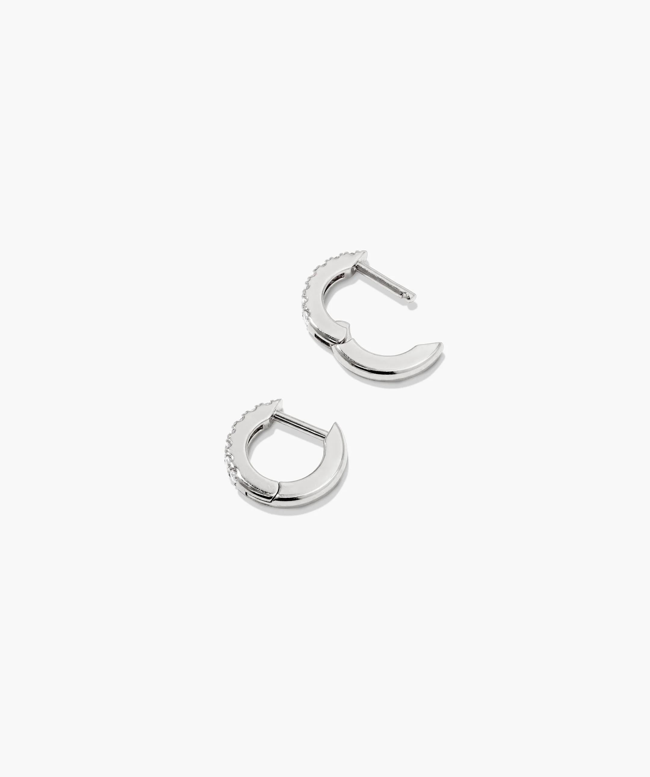 Pavé Lab Grown Sapphire Huggie Hoops