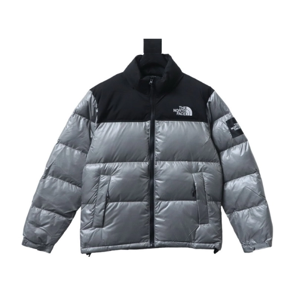 TheNorthFace Large checkered down jacket  'Black Gray'