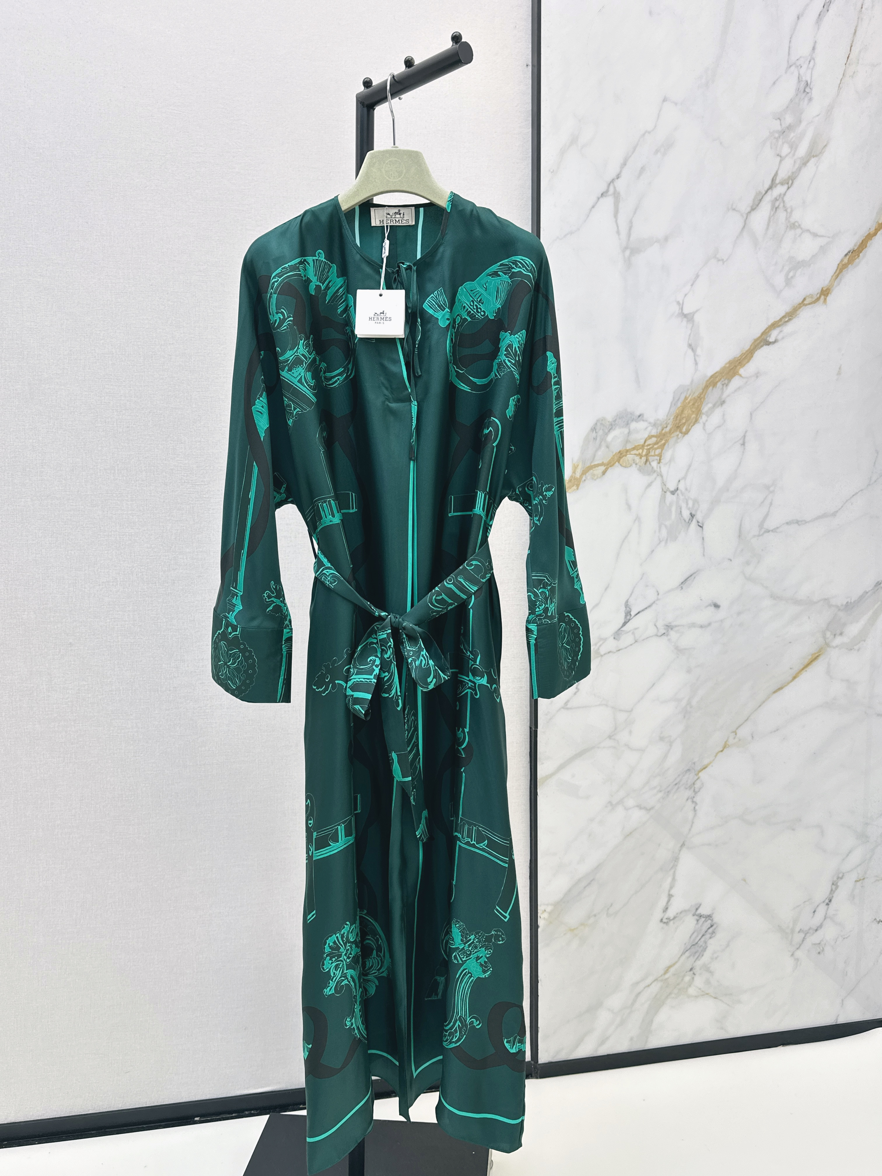 Herm New print silk dress