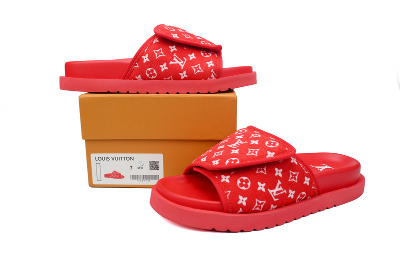Pkkicks God Batch LOUIS VUITTON Miami flocked red
