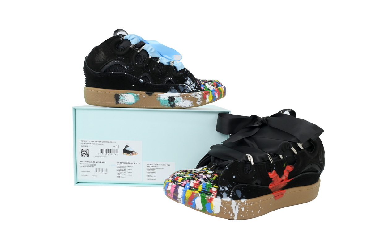 Lanvin Leather Curb x Gallery Dept Paint Drip Black Multi