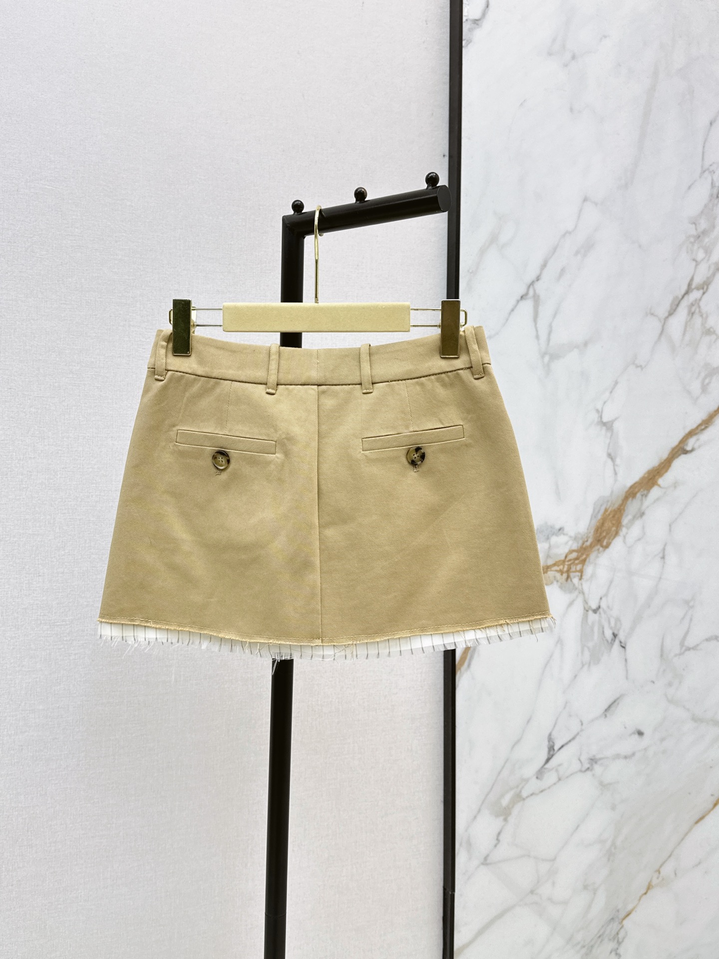 Miu New Suede Splice Skirt