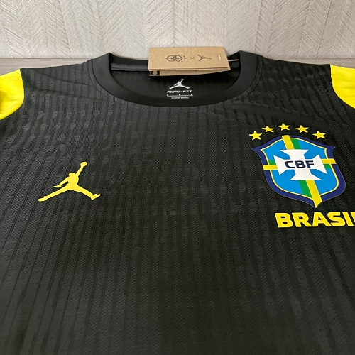 Player Version 2026 Brazil Training Kit Black Jersey