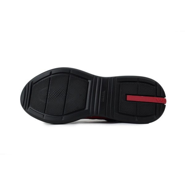 Prada Sneakers Red and black combination