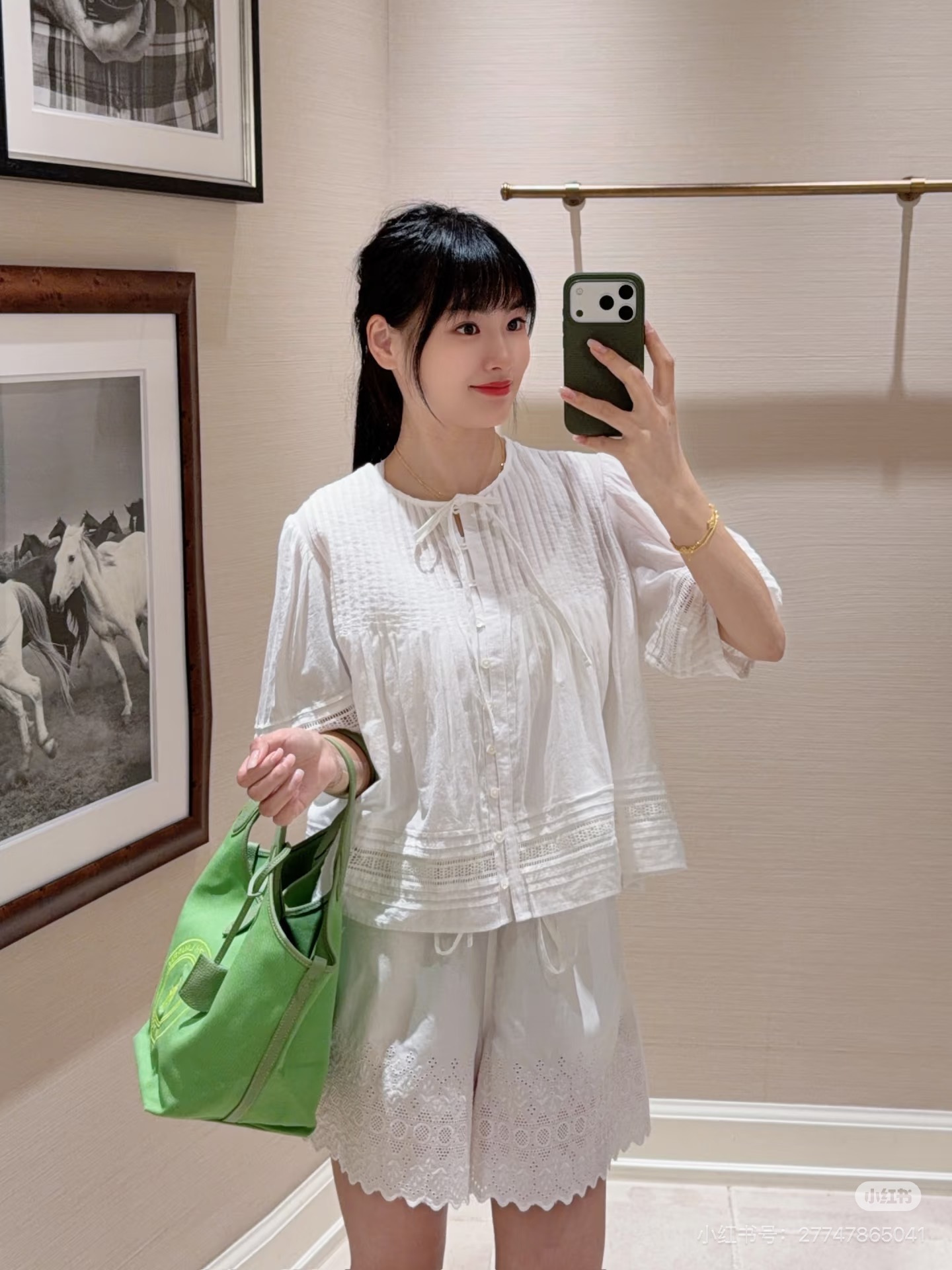 Ral New Hollowed-out lace tulle shirt