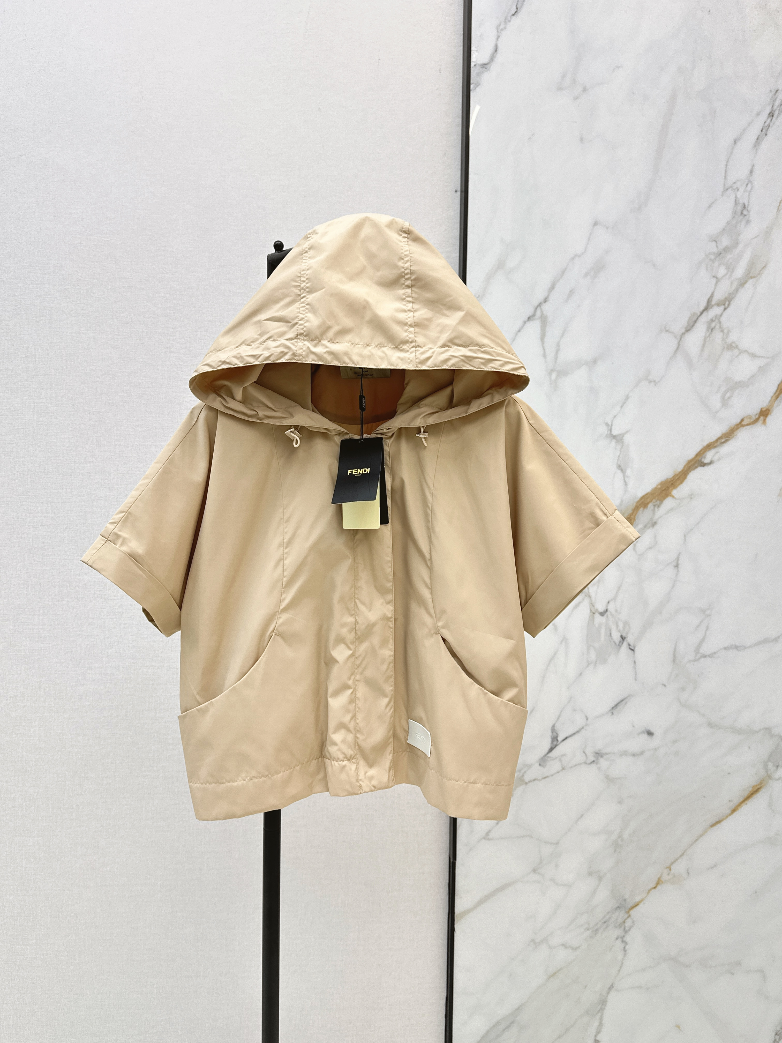 Pra New hooded trench coat