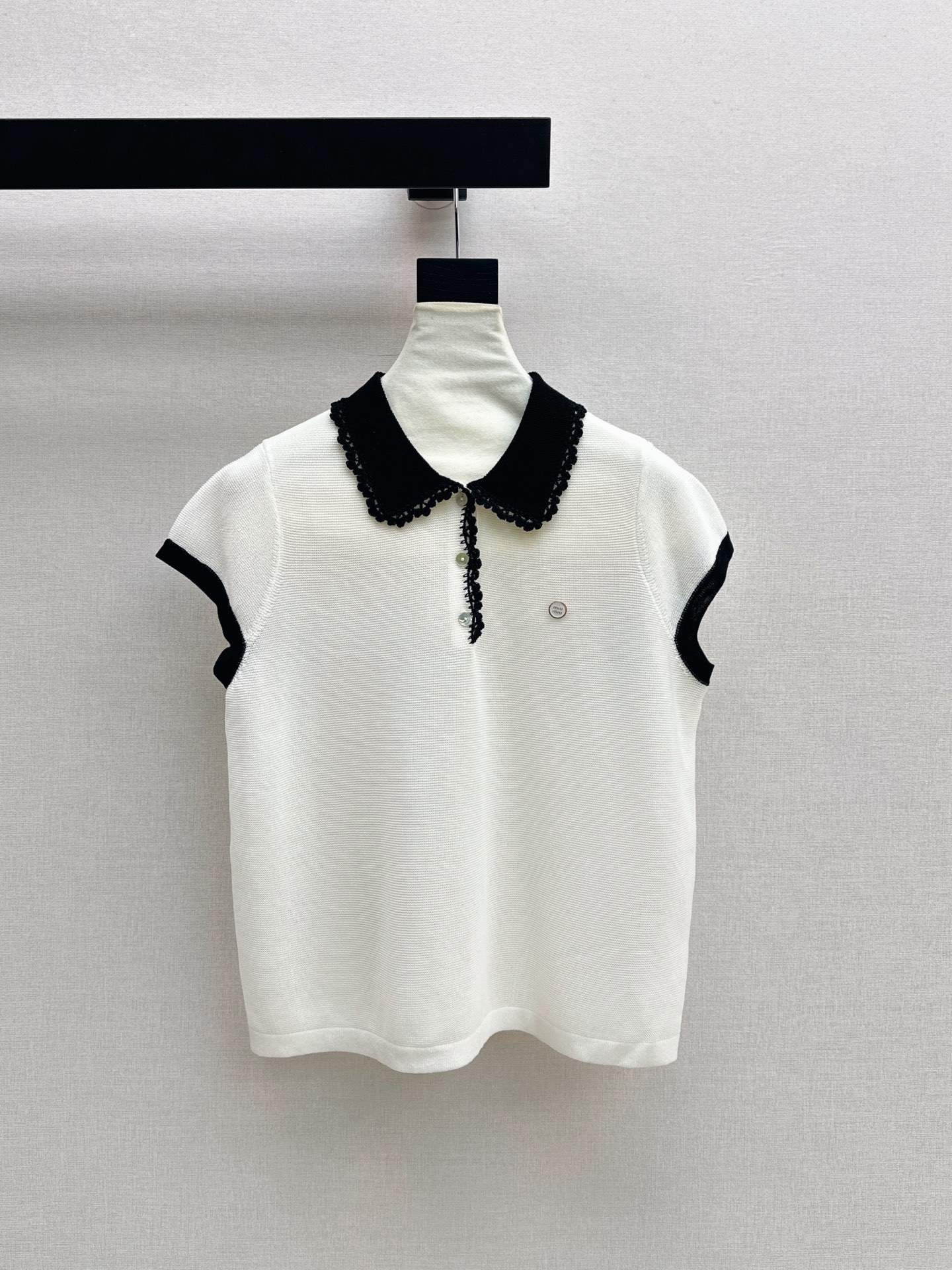 Miu New polo knit top