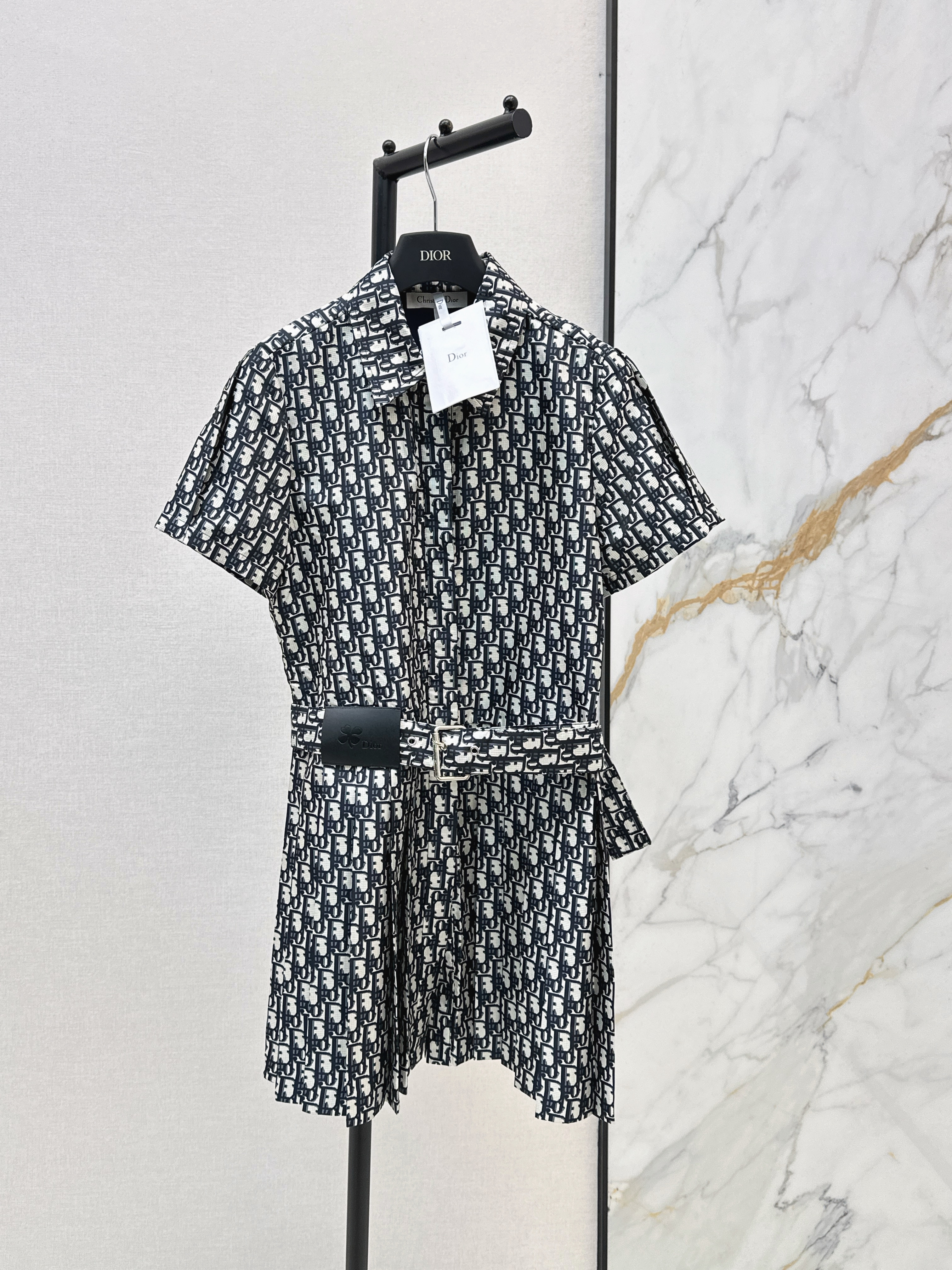 CD New jacquard pleated dress