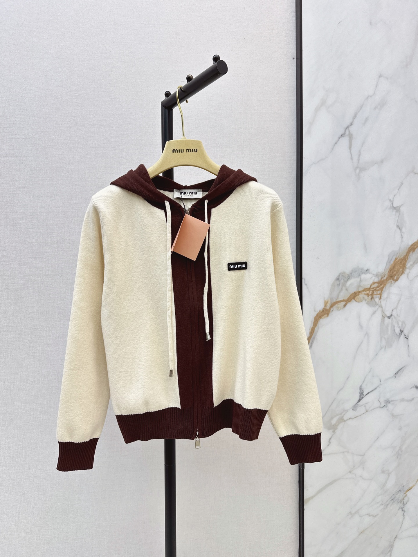 Miu New Hooded Knit Jacket