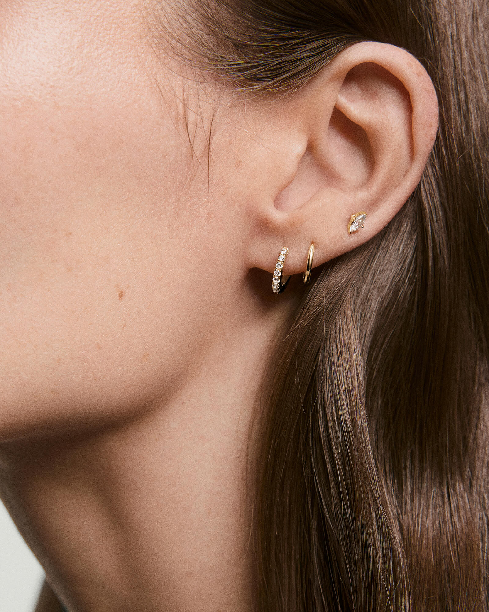 Pavé Lab Grown Sapphire Huggie Hoops