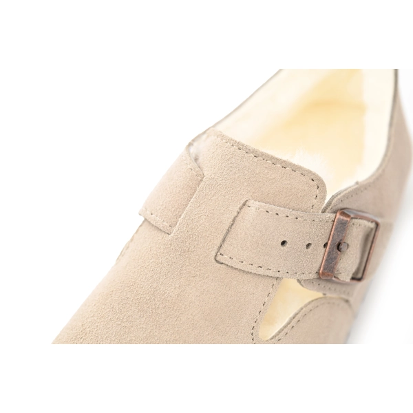 Birkenstock London Shearling Kith Faded Beige E14D010N6L