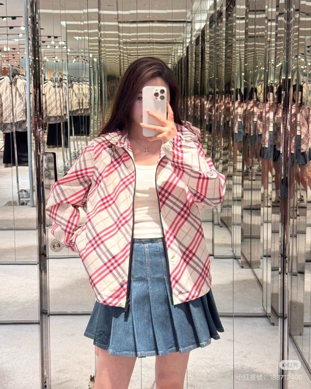 Bur New Retro Plaid Hooded Jacket