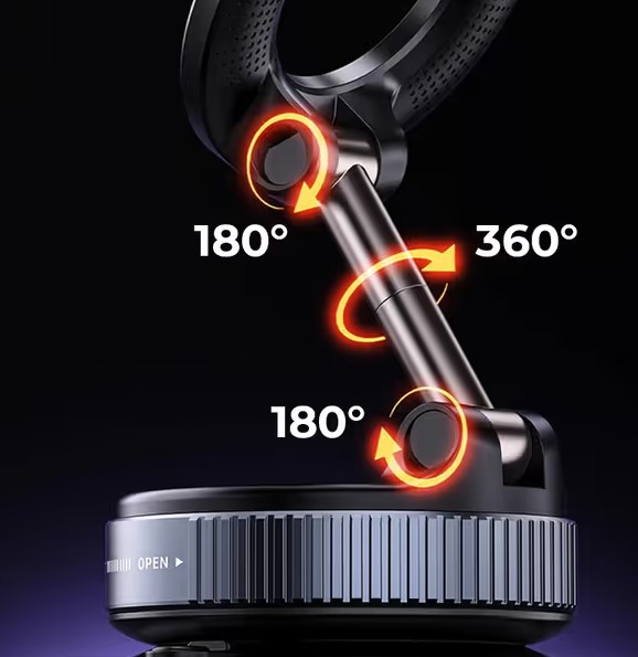 Retractable Car Phone Mount - 360° Magnetic Holder
