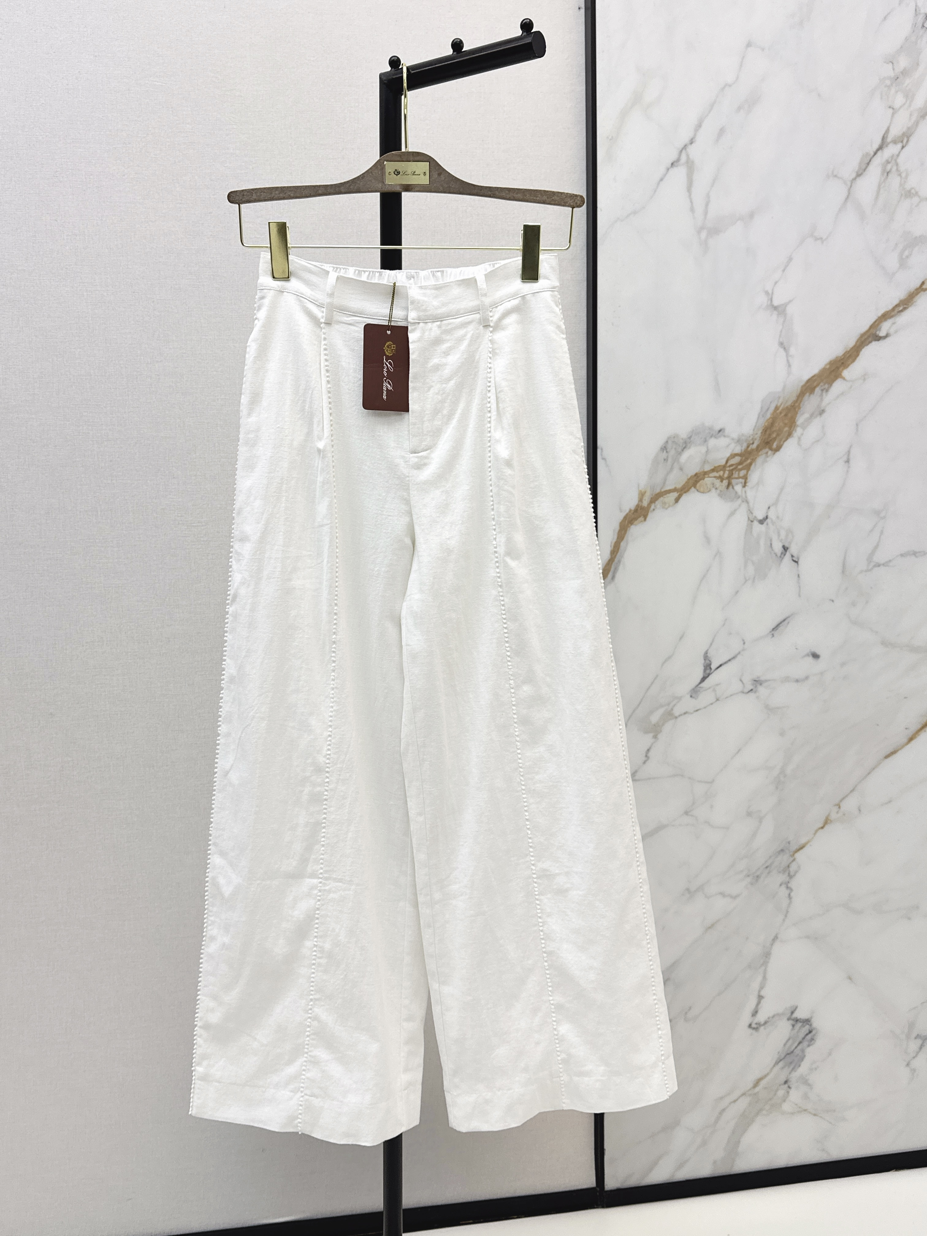 Loro New linen straight pants