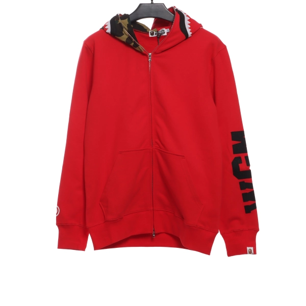 BAPE Solid Colorblocked Camo Shark Hoodie