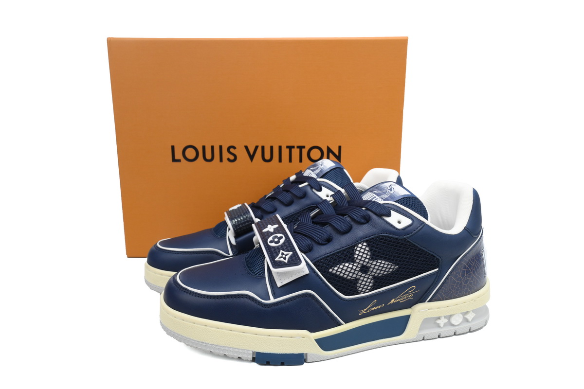 Pkkicks God Batch LOUIS VUITTON Trainer Dark Blue