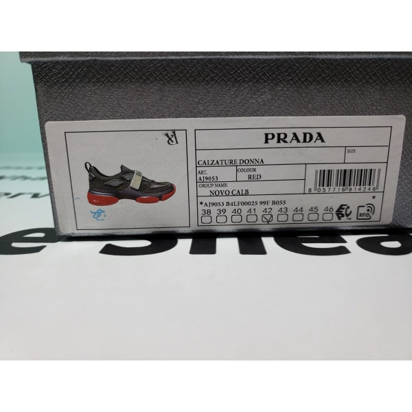 Prada Cloudbust Velcro sneakers Black and Red