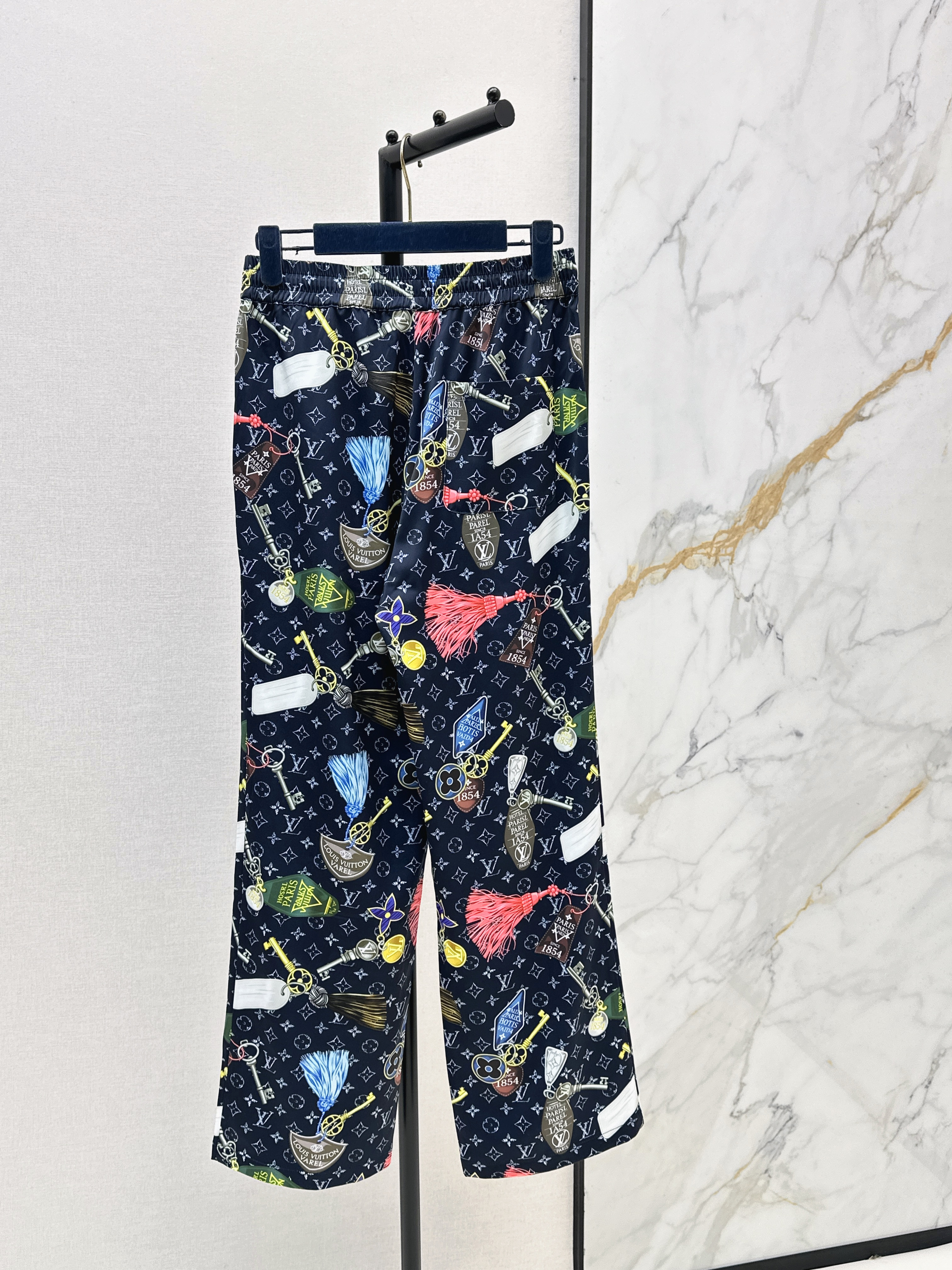 Louis New All-over print wide-leg trousers