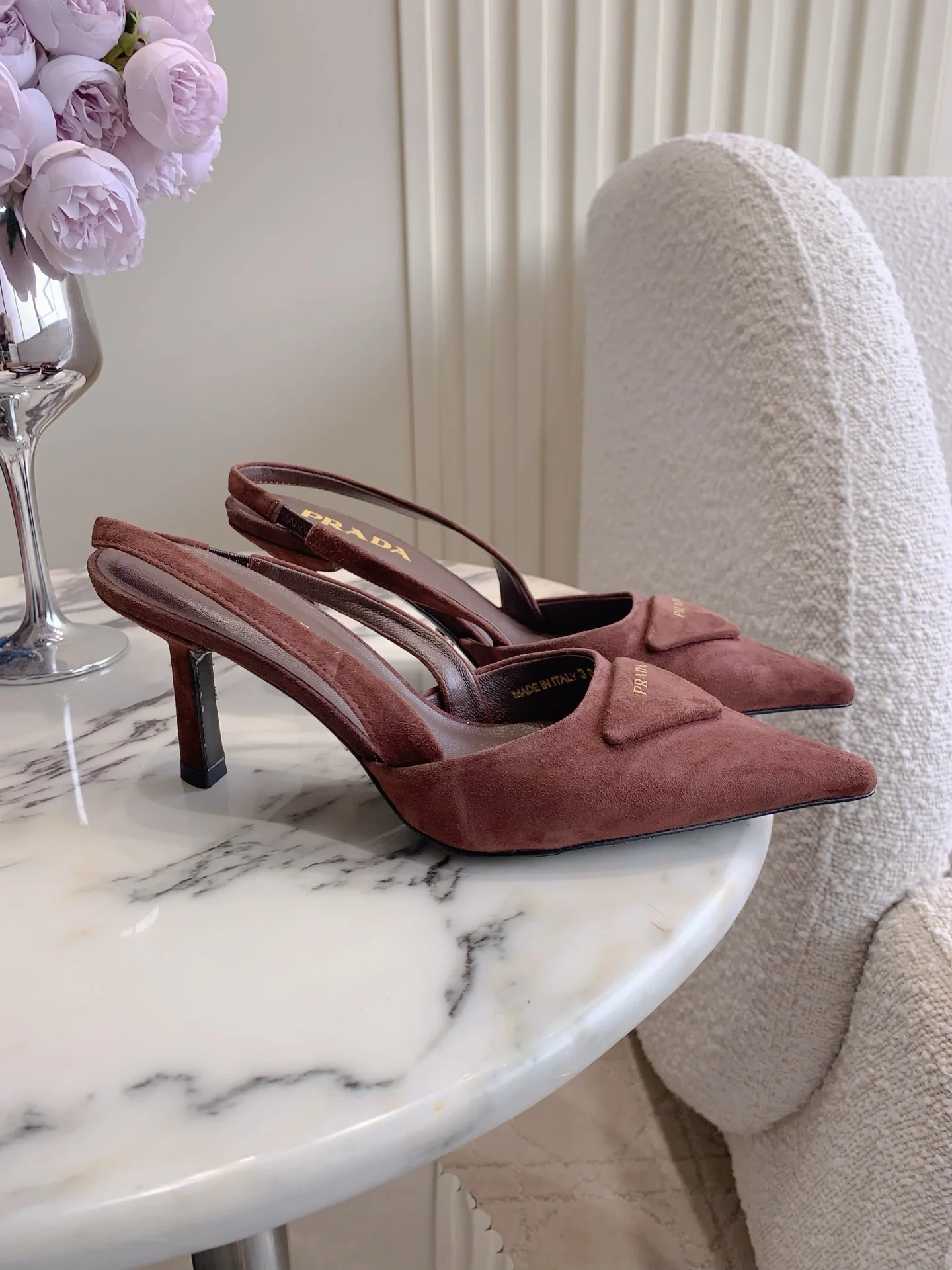 Pra New Pointed Backless High Heels