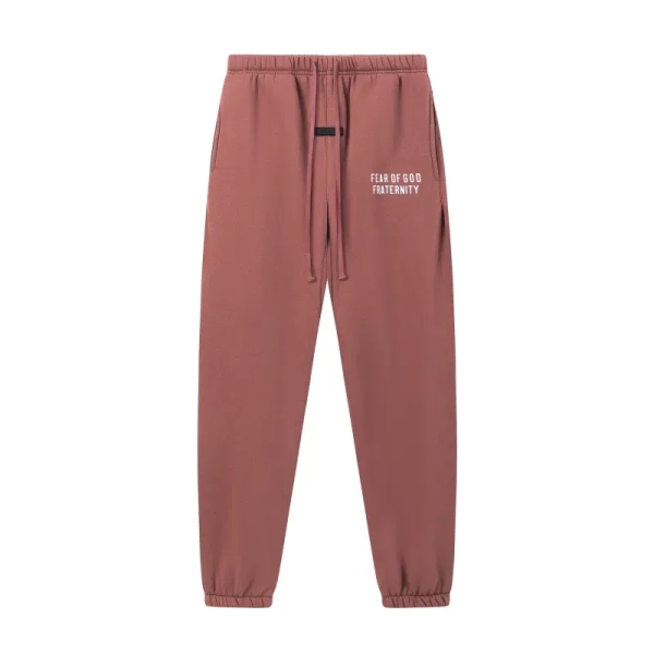 Fear of God Essentials Heavy Fleece Hoodie & Sweatpant Set Claret Red