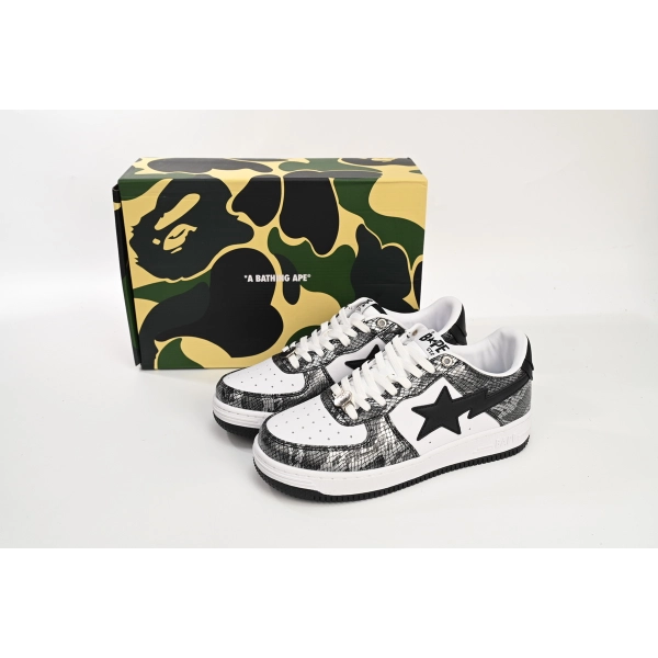 A Bathing Ape Bape Sta Low Black Black Snake Skin 1180 191 009