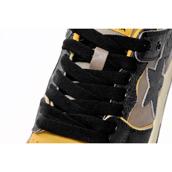 Bape Sk8 Sta Low Make old Black and Yellow 1120-291-021(BapeSta)