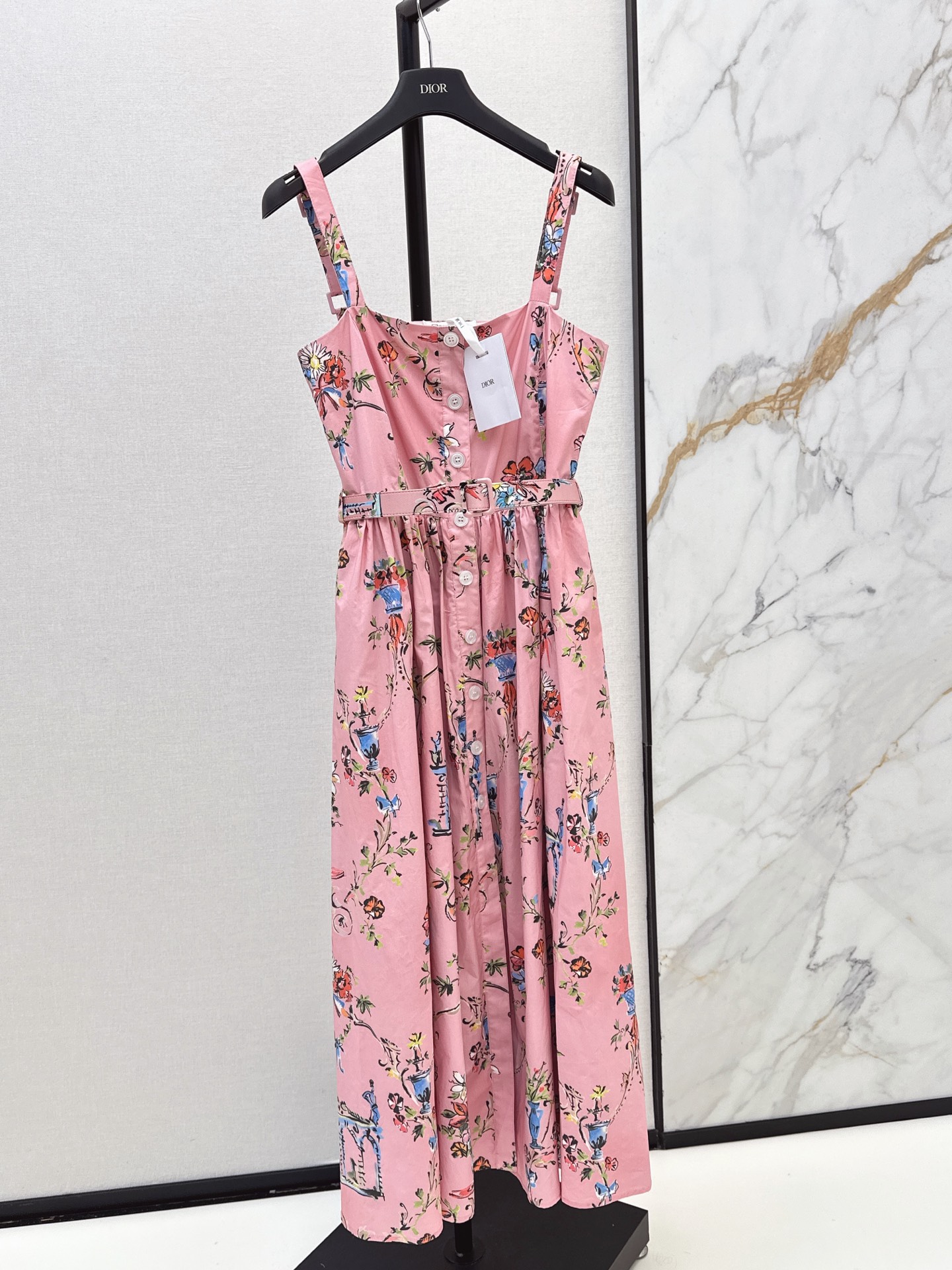 CD New Printed Spaghetti Strap Dress