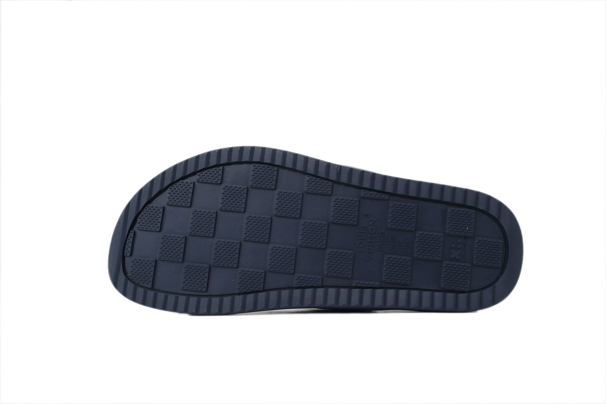 Pkkicks God Batch LOUIS VUITTON Oasis Mule Shoes Blue Denim Fabric