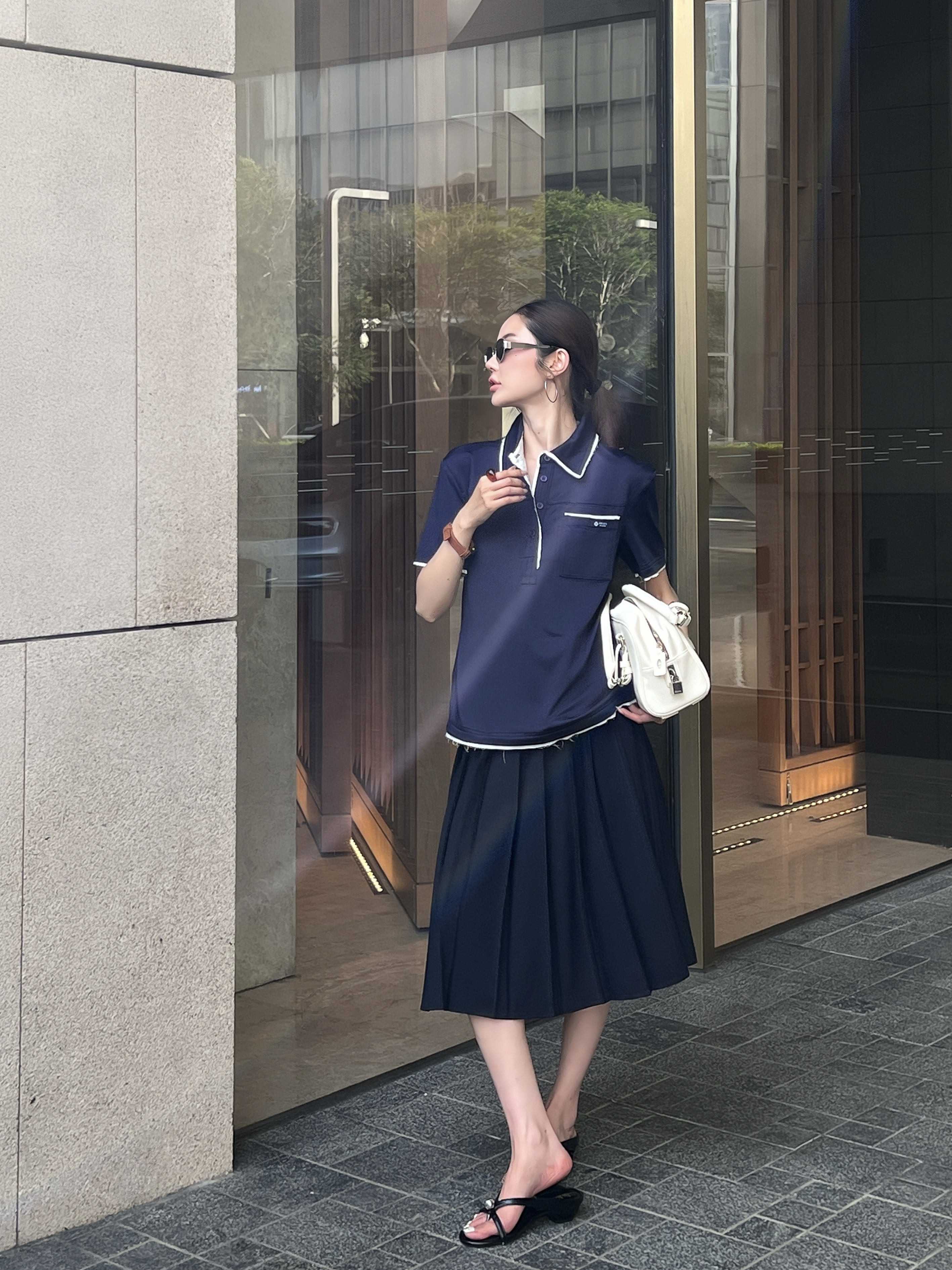 Pra New patchwork polo t-shirt